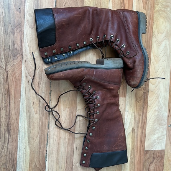 Timberland Womens 14-Inch Premium Boots coffee Brown Leather waterproof - Picture 2 of 7